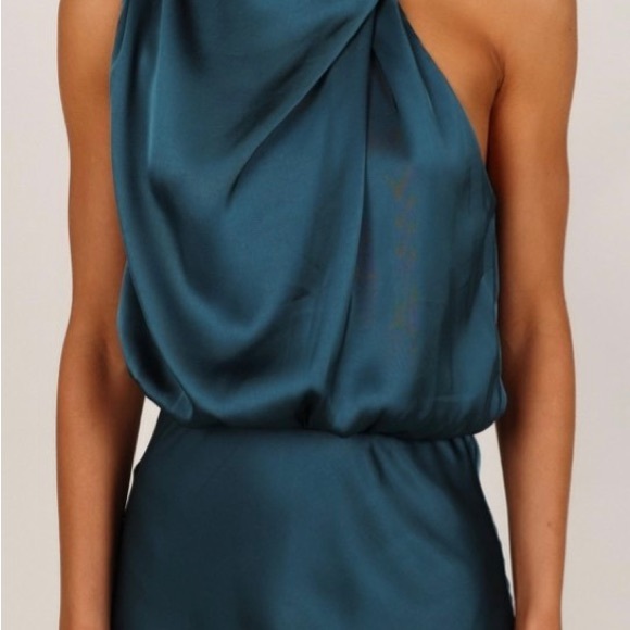 Petal and Pup Anabelle Halter Neck Midi Dress XL in Teal - Picture 5 of 13